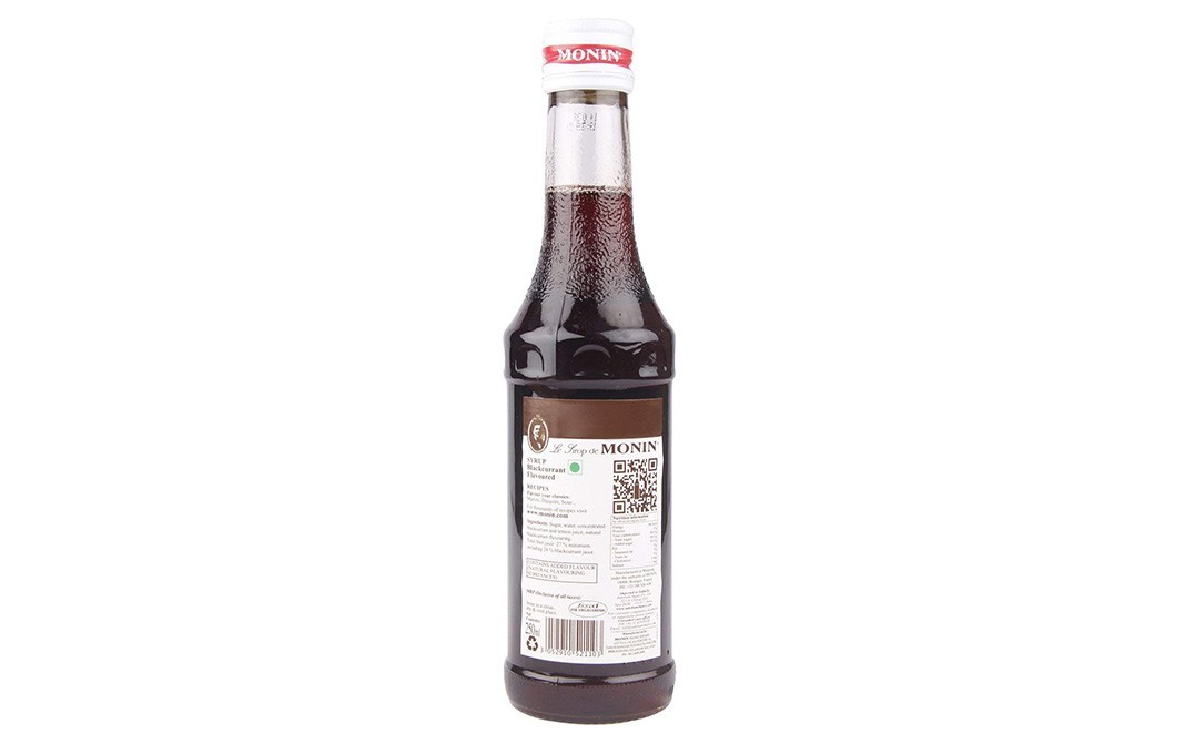 Monin Cassis Blackcurrant Syrup    Bottle  250 millilitre